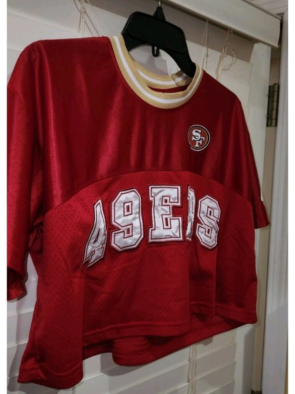 nfl ultra game SAN FRANCISCO 49ERS womens LARGE crop top jersey style - Picture 3 of 10